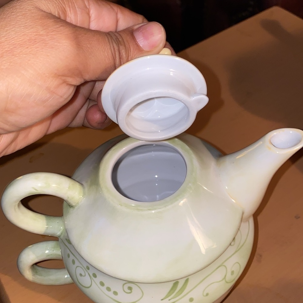 Vintage tea pot with cup Tracy Porter - Picture 3 of 5